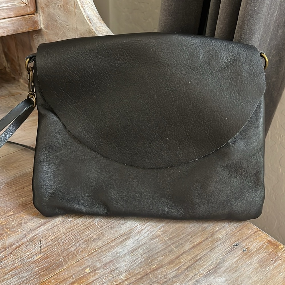 🖤 Rossymina Black Leather Bag Crossbody Shoulder Small Flap Spain